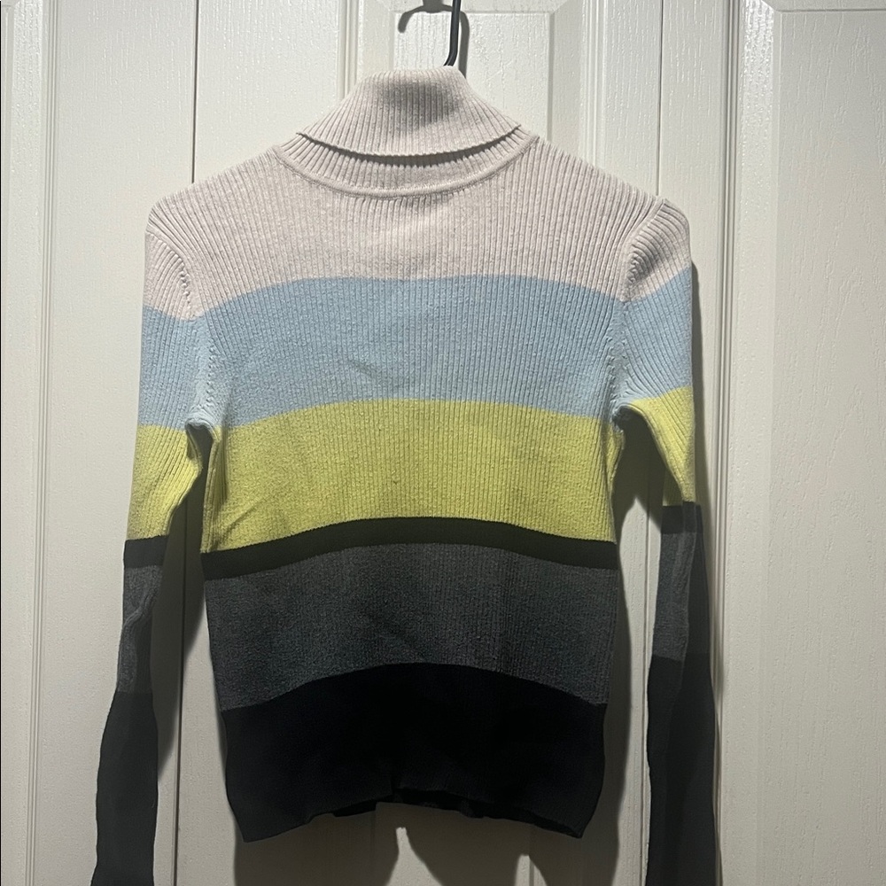 Chic Multicolor Turtleneck Sweater